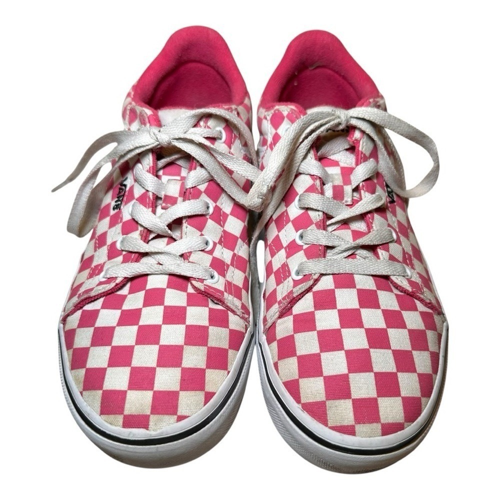 Vans Classic Pink White Checkerboard Canvas Low Top Skate Shoes Sneakers Womens